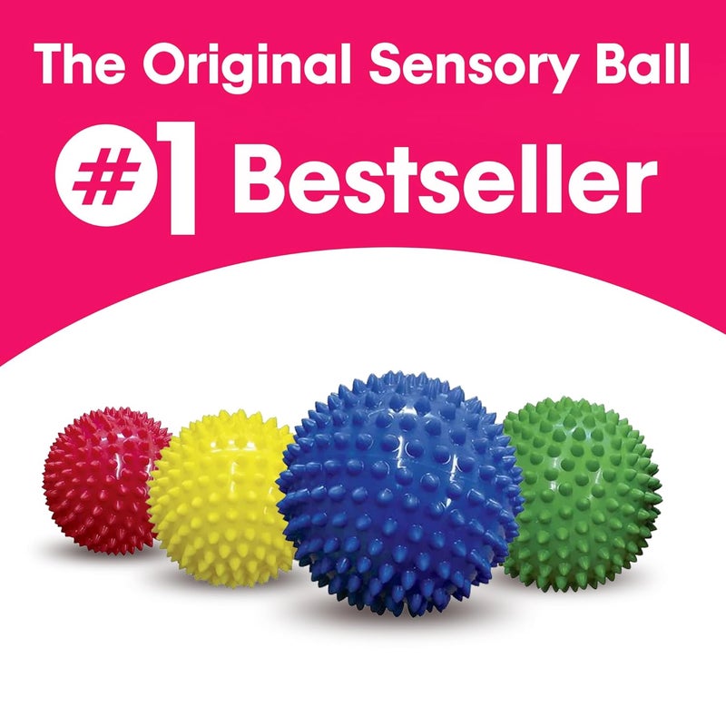 Edushape Original Sensory Ball - 4" Solid Primary Color Baby Ball for Gross Motor Skills Development, Ages 6 Months & Up - Perfect Stocking Stuffer - Image 4